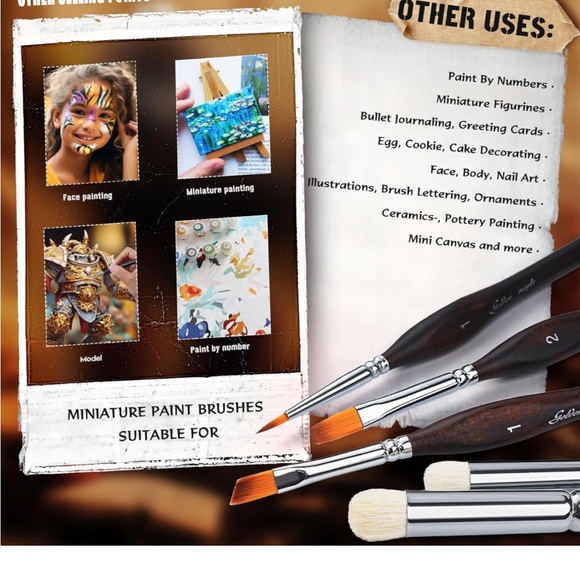 Bundle of Face Painting Sets and 2 sets of Brushes with 3 Paint Sticks - Picture 12 of 16